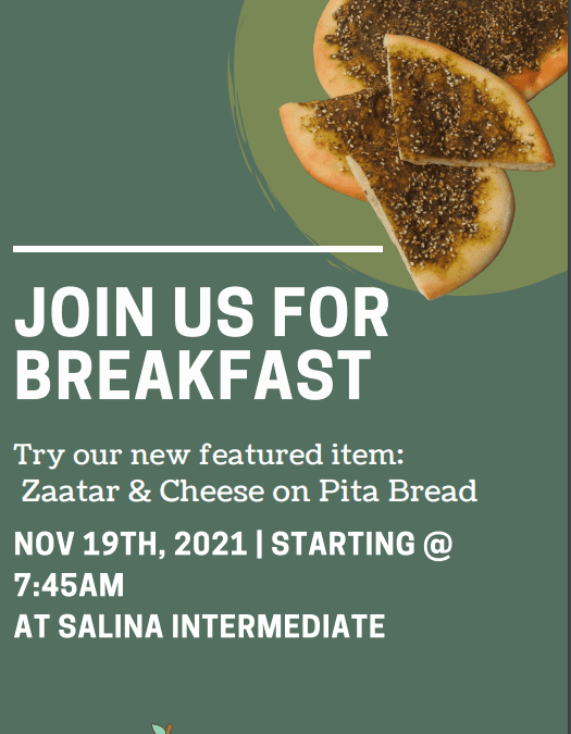 New Breakfast Item: Taste Testing Friday November 19 at 7:45AM