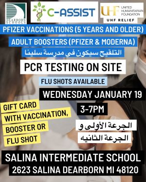 Vaccine Clinic-Wednesday, January 18, Salina Intermediate 3-7pm