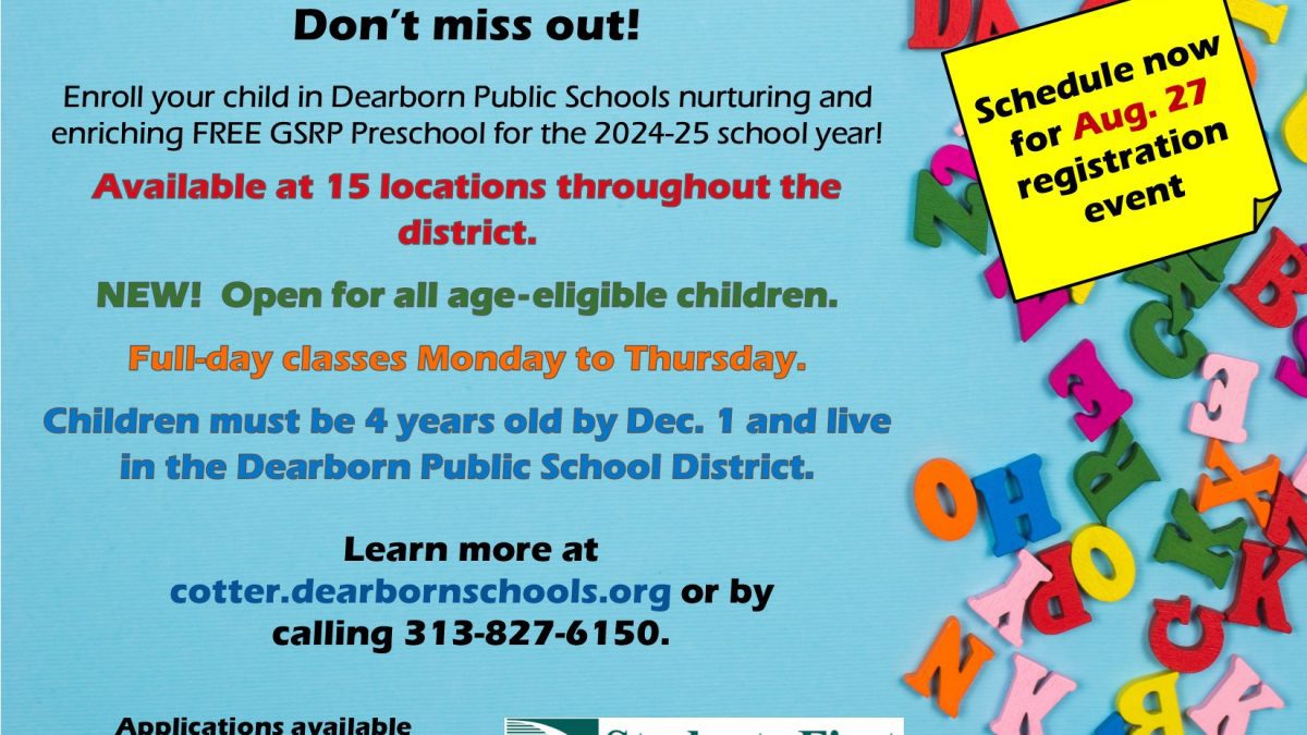 Flier for GSRP preschool